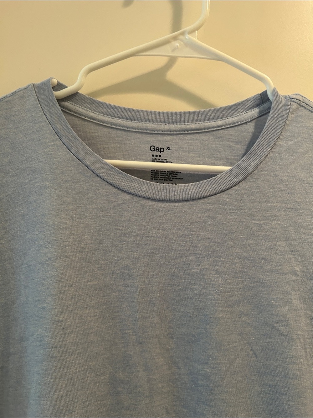 Gap 2010 Men’s Light Heathered Blue Crew Neck T-Shirt Short Sleeves size XL